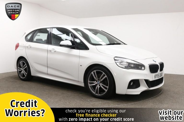 Used 2015 WHITE BMW 2 SERIES Hatchback 2.0 218D M SPORT ACTIVE TOURER 5d AUTO 148 BHP DIESEL (reg. 2015-03-17) (Automatic) for sale in Stockport