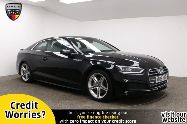 Used 2016 BLACK AUDI A5 Coupe 2.0 TDI QUATTRO S LINE 2d AUTO 188 BHP DIESEL (reg. 2016-11-30) (Automatic) for sale in Stockport