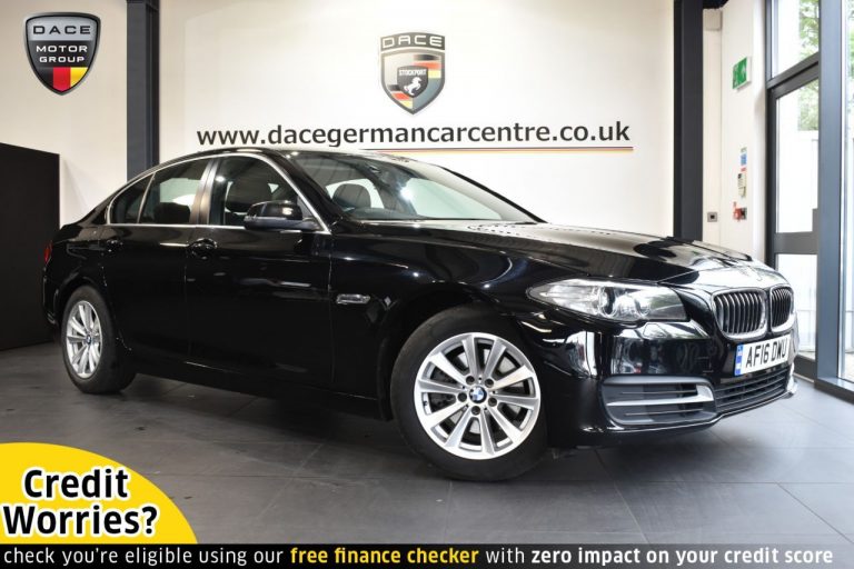 Used 2016 BLACK BMW 5 SERIES Saloon 2.0 520D SE 4DR AUTO 188 BHP DIESEL (reg. 2016-03-08) (Automatic) for sale in Stockport