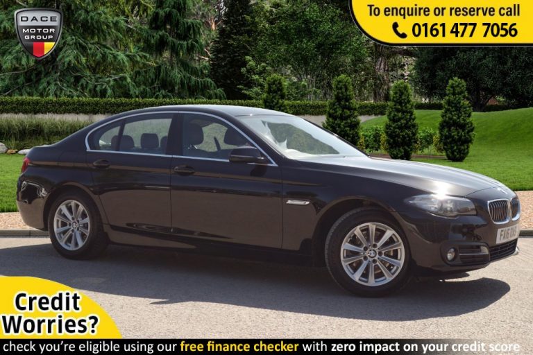 Used 2016 BLACK BMW 5 SERIES Saloon 2.0 520D SE 4d AUTO 188 BHP DIESEL (reg. 2016-07-22) (Automatic) for sale in Stockport