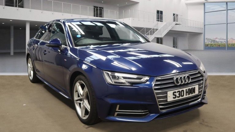 Used 2016 BLUE AUDI A4 Saloon 2.0 TDI S LINE 4DR AUTO 148 BHP DIESEL (reg. 2016-12-02) (Automatic) for sale in Stockport