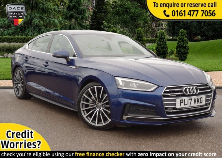 Used 2017 BLUE AUDI A5 Hatchback 2.0 SPORTBACK TDI QUATTRO S LINE 5d AUTO 188 BHP DIESEL (reg. 2017-07-28) (Automatic) for sale in Stockport