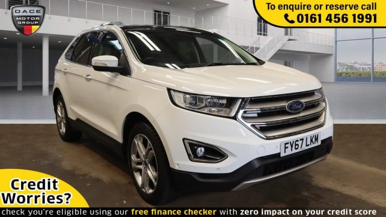 Used 2017 WHITE FORD EDGE 4x4 2.0 TITANIUM TDCI 5d AUTO 207 BHP DIESEL (reg. 2017-09-29) (Automatic) for sale in Stockport