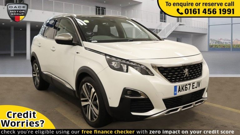 Used 2017 WHITE PEUGEOT 3008 Hatchback 2.0 BLUEHDI S/S GT 5d AUTO 180 BHP DIESEL (reg. 2017-11-24) (Automatic) for sale in Stockport
