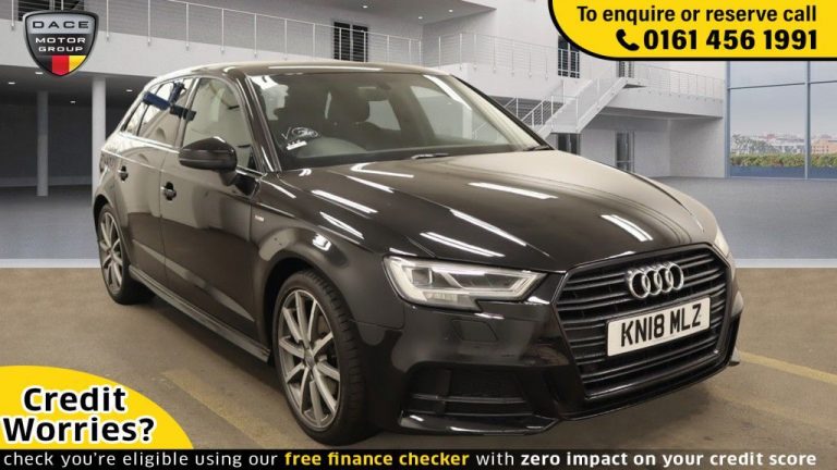 Used 2018 BLACK AUDI A3 Hatchback 1.5 TFSI BLACK EDITION 5d AUTO 148 BHP PETROL (reg. 2018-03-23) (Automatic) for sale in Stockport