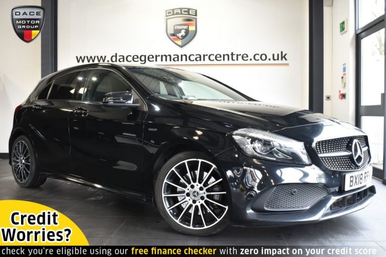 Used 2018 BLACK MERCEDES-BENZ A-CLASS Hatchback 2.1 A 220 D WHITEART 5DR AUTO 174 BHP DIESEL (reg. 2018-03-15) (Automatic) for sale in Stockport