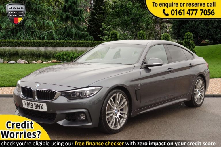 Used 2018 GREY BMW 4 SERIES GRAN COUPE Coupe 2.0 420I M SPORT GRAN COUPE 4d AUTO 181 BHP PETROL (reg. 2018-03-09) (Automatic) for sale in Stockport
