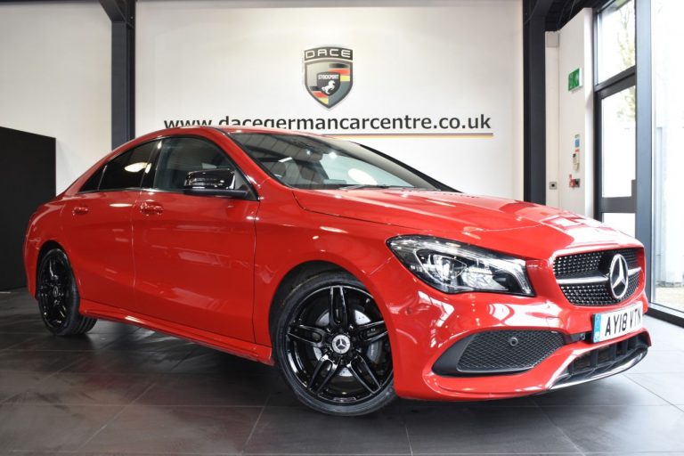 Used 2018 RED MERCEDES-BENZ CLA Coupe 1.6 CLA 180 AMG LINE 4DR AUTO 121 BHP PETROL (reg. 2018-03-09) (Automatic) for sale in Stockport