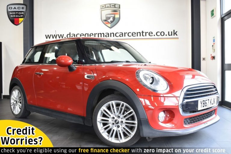 Used 2018 RED MINI HATCH COOPER Hatchback 1.5 COOPER 3DR AUTO 134 BHP PETROL (reg. 2018-02-01) (Automatic) for sale in Stockport