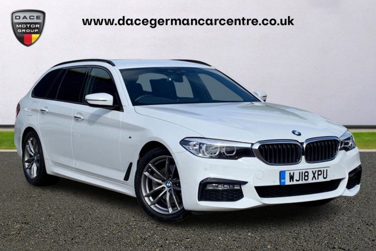 Used 2018 WHITE BMW 5 SERIES Estate 2.0 520D M SPORT TOURING 5DR AUTO 188 BHP DIESEL (reg. 2018-03-29) (Automatic) for sale in Stockport