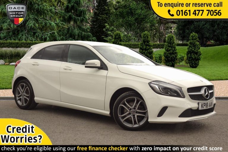Used 2018 WHITE MERCEDES-BENZ A-CLASS Hatchback 1.6 A 180 SPORT EDITION 5d AUTO 121 BHP PETROL (reg. 2018-03-31) (Automatic) for sale in Stockport
