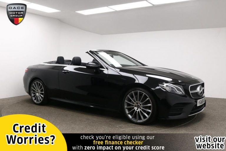 Used 2019 BLACK MERCEDES-BENZ E-CLASS Convertible 2.0 E 220 D AMG LINE PREMIUM 2d 192 BHP DIESEL (reg. 2019-01-31) (Automatic) for sale in Stockport