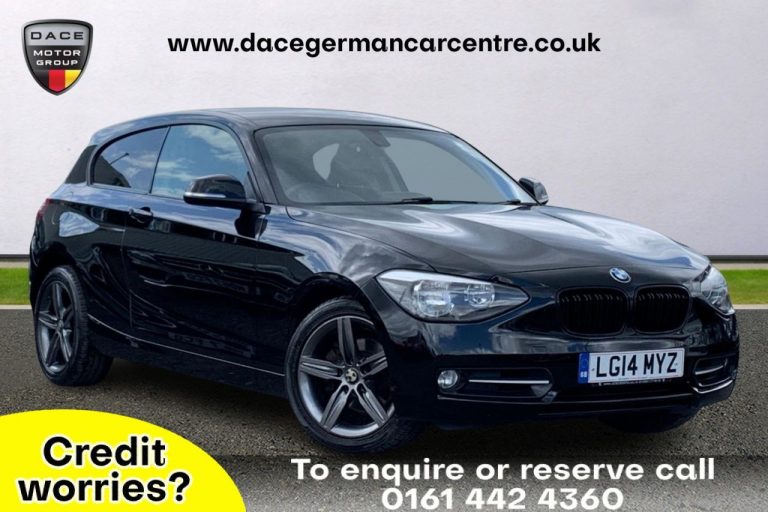 Used 2014 BLACK BMW 1 SERIES Hatchback 1.6 118I SPORT 3DR AUTO 168 BHP PETROL (reg. 2014-04-15) (Automatic) for sale in Stockport