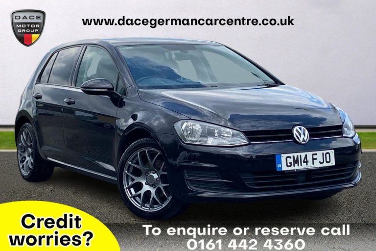 Used 2014 BLACK VOLKSWAGEN GOLF Hatchback 1.4 SE TSI BLUEMOTION TECHNOLOGY DSG 5DR AUTO 120 BHP PETROL (reg. 2014-06-17) (Automatic) for sale in Stockport