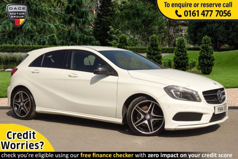 Used 2014 WHITE MERCEDES-BENZ A-CLASS Hatchback 2.0 A250 BLUEEFFICIENCY AMG SPORT 5d AUTO 211 BHP PETROL (reg. 2014-03-31) (Automatic) for sale in Stockport