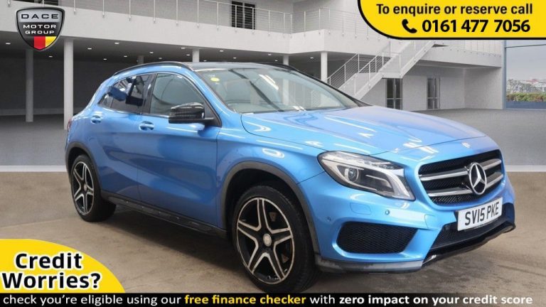 Used 2015 BLUE MERCEDES-BENZ GLA-CLASS Estate 2.1 GLA220 CDI 4MATIC AMG LINE PREMIUM PLUS 5d AUTO 168 BHP DIESEL (reg. 2015-06-29) (Automatic) for sale in Stockport