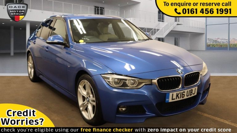 Used 2016 BLUE BMW 3 SERIES Saloon 2.0 320D M SPORT 4d AUTO 188 BHP DIESEL (reg. 2016-03-14) (Automatic) for sale in Stockport