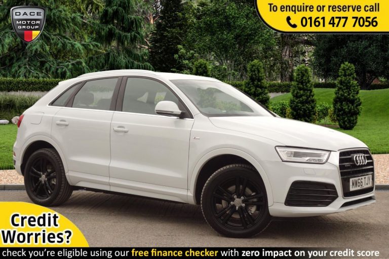 Used 2016 WHITE AUDI Q3 SUV 2.0 TDI QUATTRO S LINE NAVIGATION 5d AUTO 182 BHP DIESEL (reg. 2016-11-30) (Automatic) for sale in Stockport