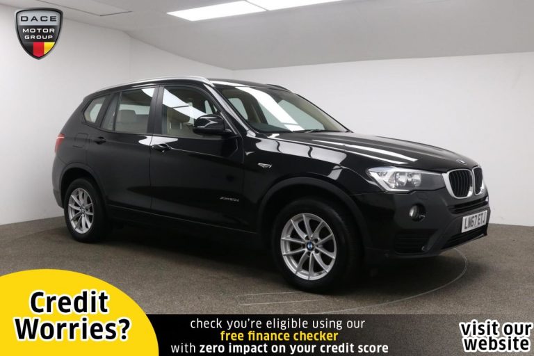 Used 2017 BLACK BMW X3 Estate 2.0 XDRIVE20D SE 5d AUTO 188 BHP DIESEL (reg. 2017-09-29) (Automatic) for sale in Stockport
