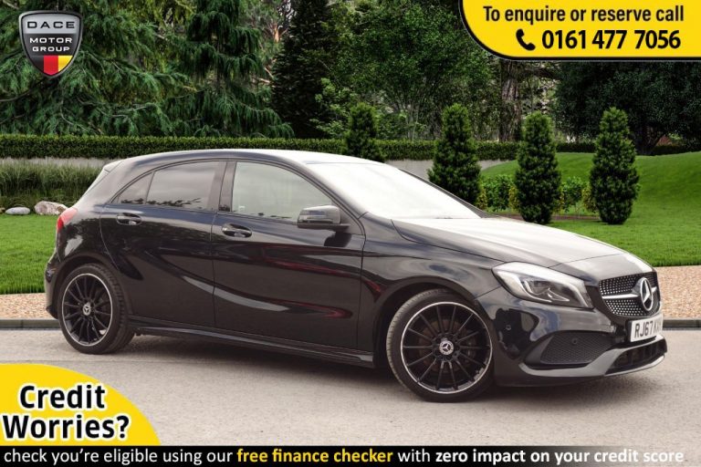 Used 2017 BLACK MERCEDES-BENZ A-CLASS Hatchback 2.1 A 200 D AMG LINE PREMIUM 5d AUTO 134 BHP DIESEL (reg. 2017-12-27) (Automatic) for sale in Stockport