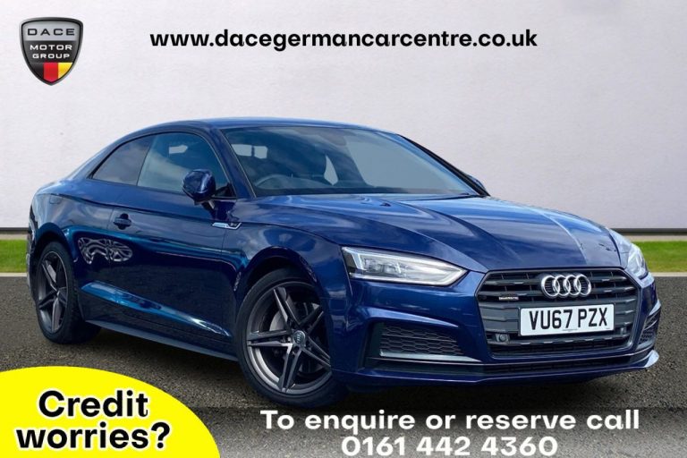 Used 2017 BLUE AUDI A5 Coupe 3.0 TDI QUATTRO S LINE 2DR AUTO 218 BHP DIESEL (reg. 2017-09-23) (Automatic) for sale in Stockport