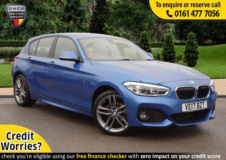 Used 2017 BLUE BMW 1 SERIES Hatchback 2.0 118D M SPORT 5d AUTO 147 BHP DIESEL (reg. 2017-05-12) (Automatic) for sale in Stockport