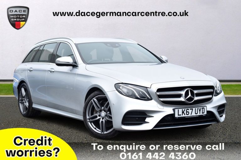 Used 2017 SILVER MERCEDES-BENZ E-CLASS Estate 2.0 E 220 D AMG LINE 5DR AUTO 192 BHP DIESEL (reg. 2017-09-01) (Automatic) for sale in Stockport