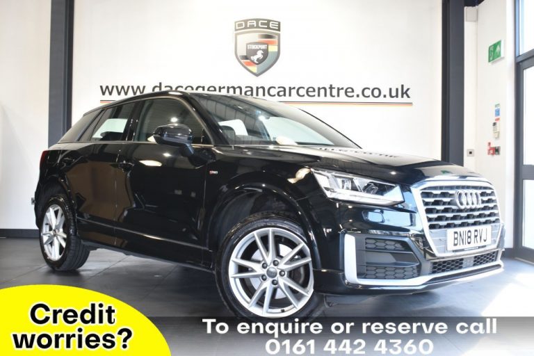 Used 2018 BLACK AUDI Q2 Estate 1.4 TFSI S LINE 5DR AUTO 148 BHP PETROL (reg. 2018-04-03) (Automatic) for sale in Stockport