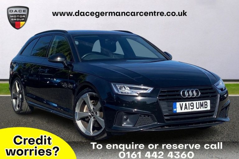 Used 2019 BLACK AUDI A4 Estate 2.0 AVANT TDI BLACK EDITION 5DR AUTO 188 BHP DIESEL (reg. 2019-05-17) (Automatic) for sale in Stockport