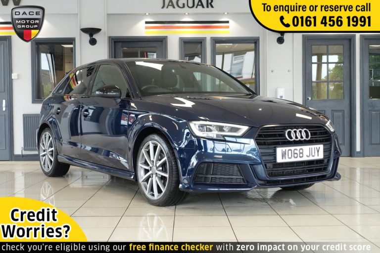 Used 2019 BLUE AUDI A3 Hatchback 1.6 SPORTBACK TDI BLACK EDITION 5d AUTO 114 BHP DIESEL (reg. 2019-02-01) (Automatic) for sale in Stockport