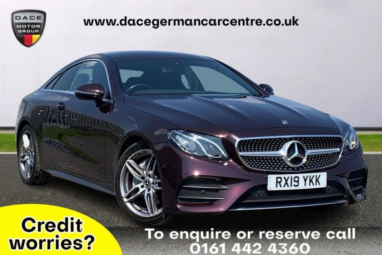Used 2019 RED MERCEDES-BENZ E-CLASS Coupe 2.0 E 220 D AMG LINE 2DR AUTO 192 BHP DIESEL (reg. 2019-03-15) (Automatic) for sale in Stockport