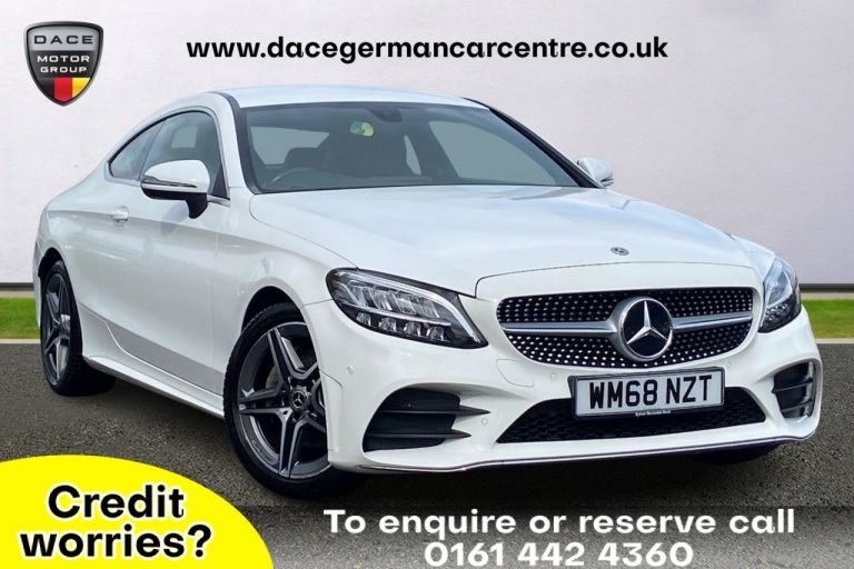 Used 2019 WHITE MERCEDES-BENZ C-CLASS Coupe 2.0 C 220 D AMG LINE 2d AUTO 192 BHP DIESEL (reg. 2019-01-04) (Automatic) for sale in Stockport