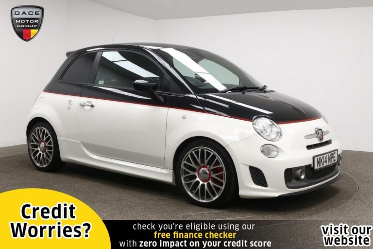 Used 2014 BLACK/WHITE ABARTH 500 Hatchback 1.4 ABARTH 595 TURISMO 3d AUTO 160 BHP PETROL (reg. 2014-03-07) (Automatic) for sale in Stockport