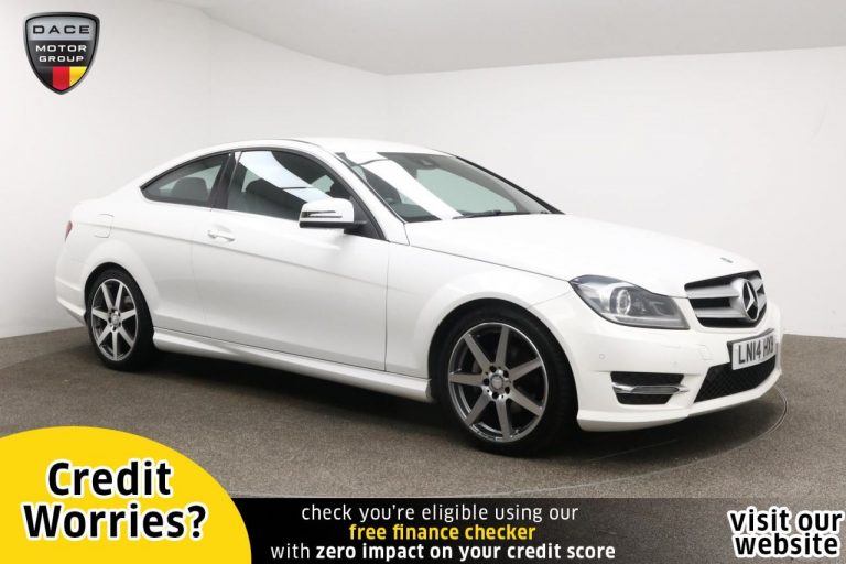 Used 2014 WHITE MERCEDES-BENZ C-CLASS Coupe 1.6 C180 AMG SPORT EDITION 2d AUTO 154 BHP PETROL (reg. 2014-04-17) (Automatic) for sale in Stockport