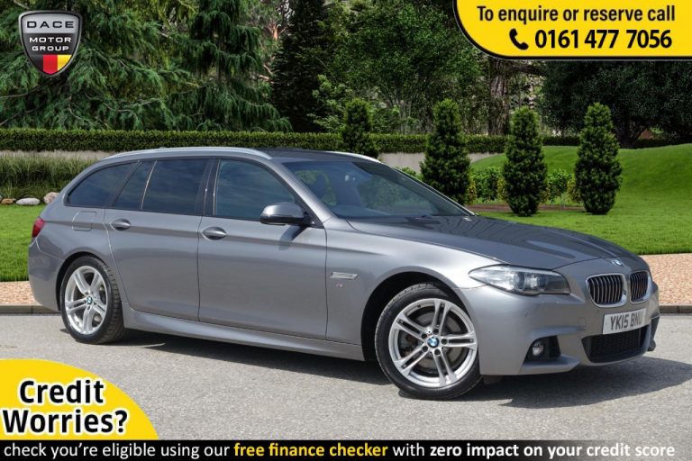 Used 2015 GREY BMW 5 SERIES Estate 2.0 520D M SPORT TOURING 5d AUTO 188 BHP DIESEL (reg. 2015-03-01) (Automatic) for sale in Stockport