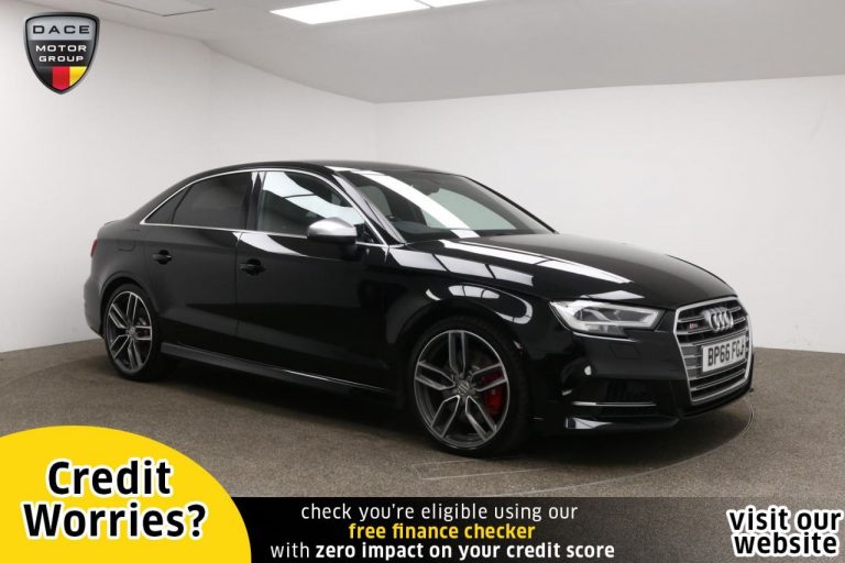 Used 2016 BLACK AUDI S3 Saloon 2.0 S3 QUATTRO 4d AUTO 306 BHP PETROL (reg. 2016-11-30) (Automatic) for sale in Stockport