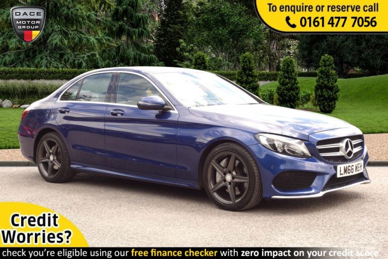 Used 2016 BLUE MERCEDES-BENZ C-CLASS Saloon 2.1 C300 H AMG LINE 4d AUTO 204 BHP ELECTRIC DIESEL (reg. 2016-11-07) (Automatic) for sale in Stockport