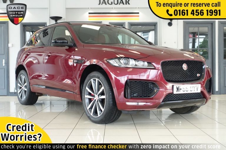 Used 2016 RED JAGUAR F-PACE Estate 3.0 V6 S AWD 5d AUTO 296 BHP DIESEL (reg. 2016-11-03) (Automatic) for sale in Stockport