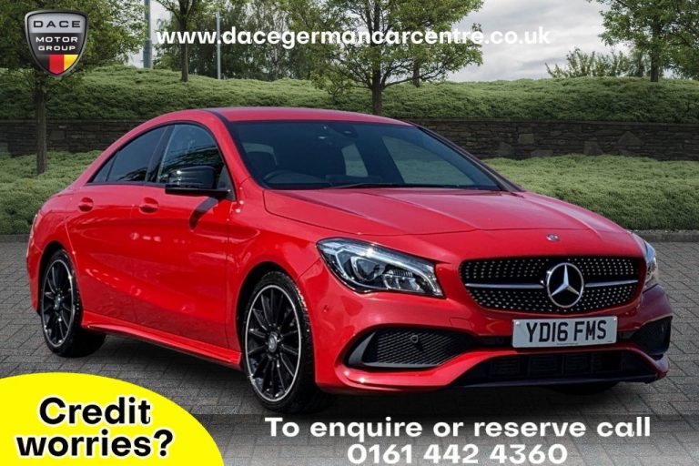 Used 2016 RED MERCEDES-BENZ CLA Coupe 2.1 CLA 220 D 4MATIC AMG LINE 4DR 174 BHP DIESEL (reg. 2016-08-18) (Automatic) for sale in Stockport