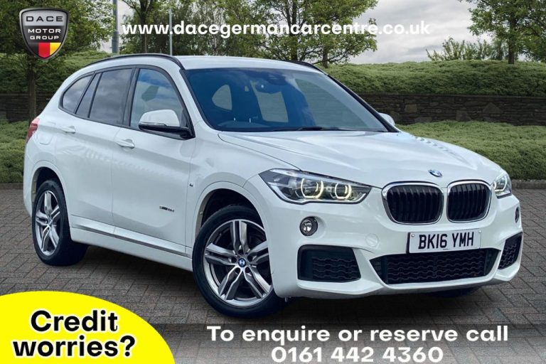 Used 2016 WHITE BMW X1 Estate 2.0 SDRIVE18D M SPORT 5d AUTO 148 BHP DIESEL (reg. 2016-03-18) (Automatic) for sale in Stockport