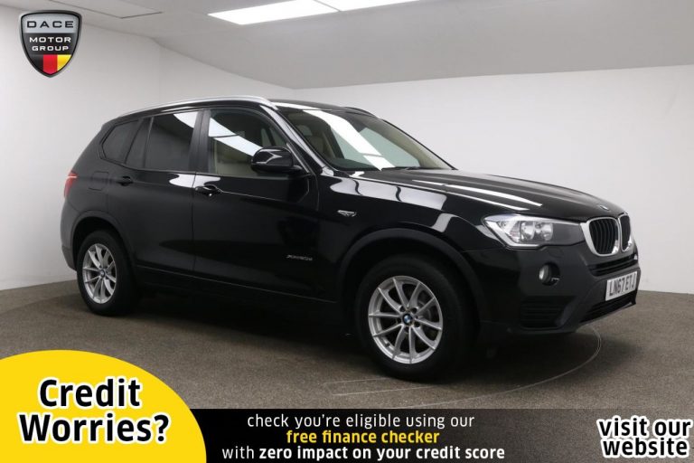 Used 2017 BLACK BMW X3 Estate 2.0 XDRIVE20D SE 5d AUTO 188 BHP DIESEL (reg. 2017-09-29) (Automatic) for sale in Stockport