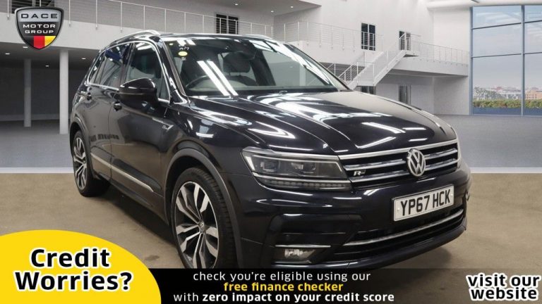Used 2017 BLACK VOLKSWAGEN TIGUAN Estate 2.0 R LINE TDI BMT 4MOTION DSG 5d AUTO 148 BHP DIESEL (reg. 2017-10-27) (Automatic) for sale in Stockport