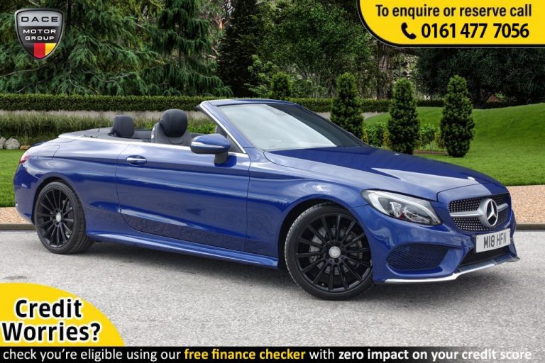 Used 2017 BLUE MERCEDES-BENZ C-CLASS Convertible 2.1 C 220 D AMG LINE 2d AUTO 168 BHP DIESEL (reg. 2017-06-05) (Automatic) for sale in Stockport