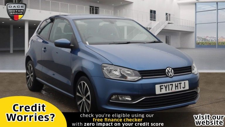 Used 2017 BLUE VOLKSWAGEN POLO Hatchback 1.2 MATCH EDITION TSI DSG 3d AUTO 89 BHP PETROL (reg. 2017-03-06) (Automatic) for sale in Stockport
