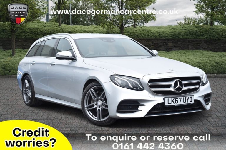 Used 2017 SILVER MERCEDES-BENZ E-CLASS Estate 2.0 E 220 D AMG LINE 5DR AUTO 192 BHP DIESEL (reg. 2017-09-01) (Automatic) for sale in Stockport