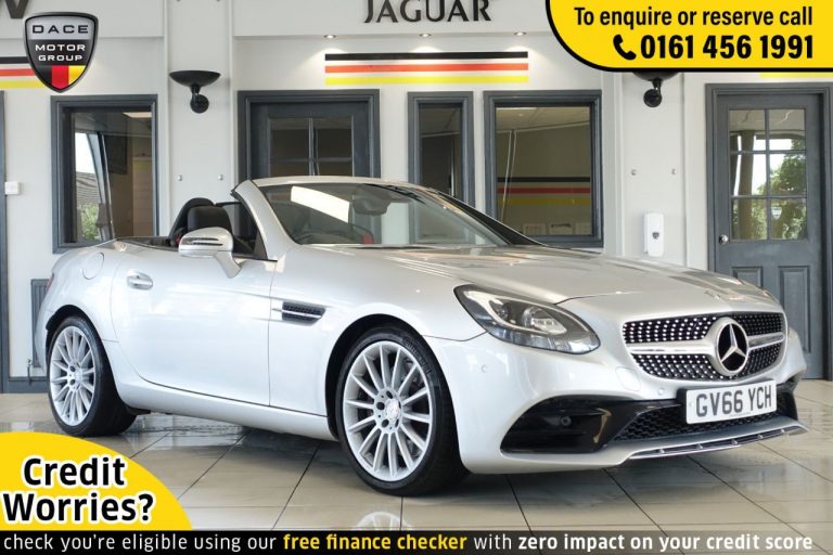 Used 2017 SILVER MERCEDES-BENZ SLC Convertible 2.0 SLC 200 AMG LINE 2d 181 BHP PETROL (reg. 2017-01-20) (Automatic) for sale in Stockport