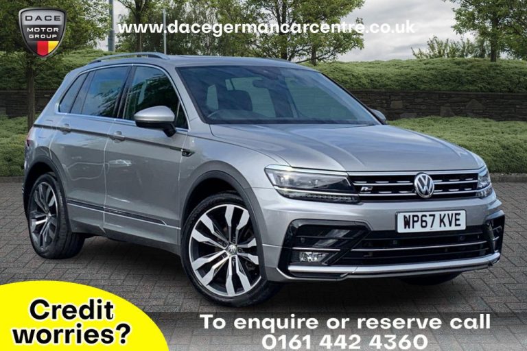 Used 2017 SILVER VOLKSWAGEN TIGUAN Estate 2.0 R LINE TDI BMT 4MOTION DSG 5DR AUTO 148 BHP DIESEL (reg. 2017-12-07) (Automatic) for sale in Stockport