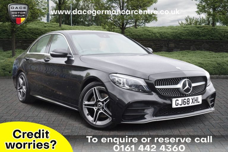 Used 2018 BLACK MERCEDES-BENZ C-CLASS Saloon 2.0 C 220 D AMG LINE PREMIUM 4DR AUTO 192 BHP DIESEL (reg. 2018-09-28) (Automatic) for sale in Stockport