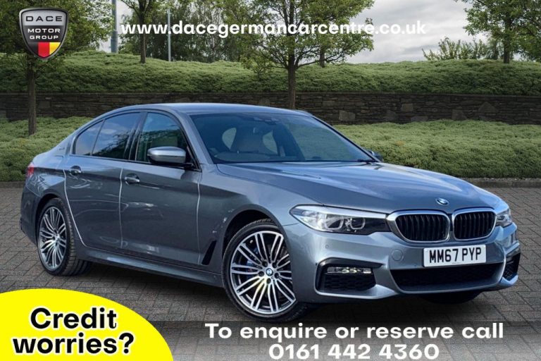 Used 2018 BLUE BMW 5 SERIES Saloon 2.0 530E M SPORT 4DR AUTO 249 BHP HYBRID ELECTRIC (reg. 2018-01-31) (Automatic) for sale in Stockport