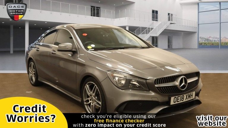 Used 2018 GREY MERCEDES-BENZ CLA Saloon 1.6 CLA 180 AMG LINE EDITION 4d AUTO 121 BHP PETROL (reg. 2018-06-27) (Automatic) for sale in Stockport